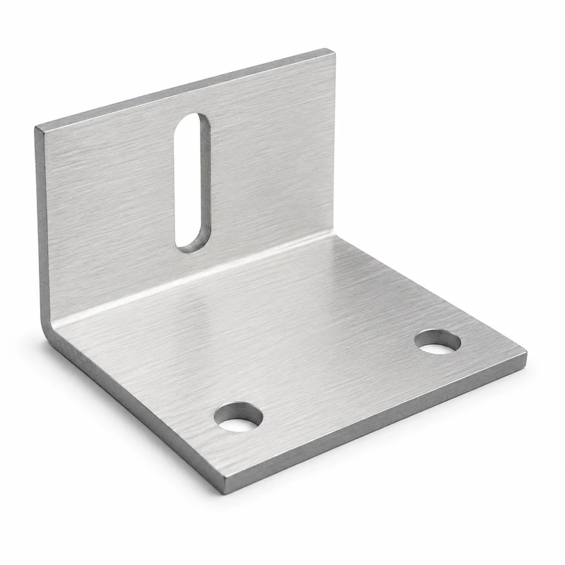 Aluminum solar panel mounting bracket with adjustment slot and two mounting holes