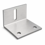 Aluminum solar panel mounting bracket with adjustment slot and two mounting holes